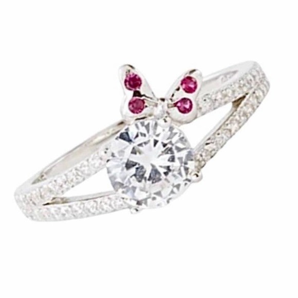 Charmed Aroma Jewelry - SIZE 8 925 Minnie Mouse Split Shank Ring
